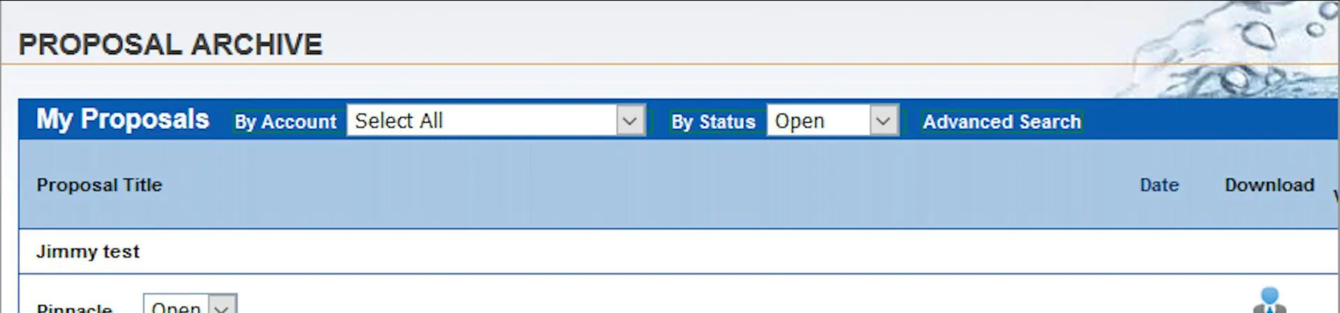 SE Proposals proposal archive Partial screenshot of SE Proposals proposal archive